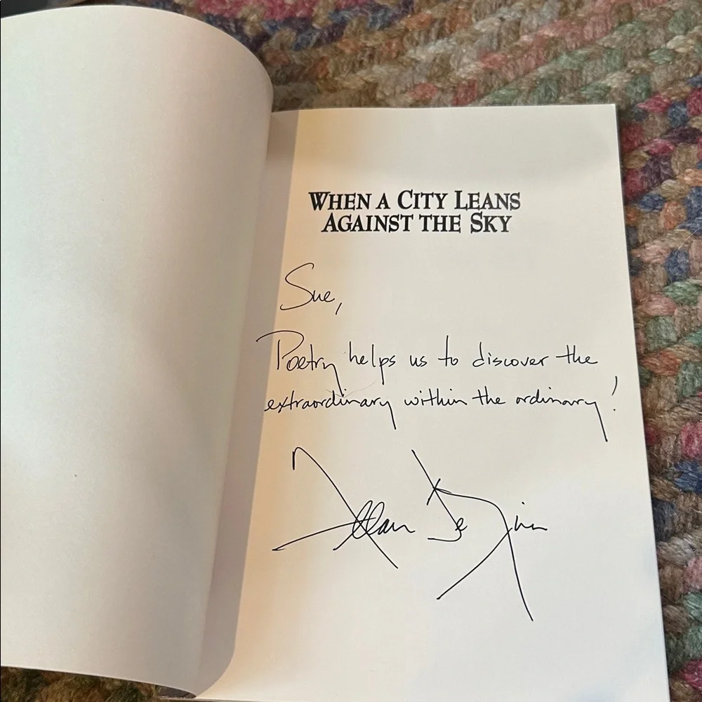 SIGNED When a City Leans Against the Sky Allan De Fina 1997 Poetry Book